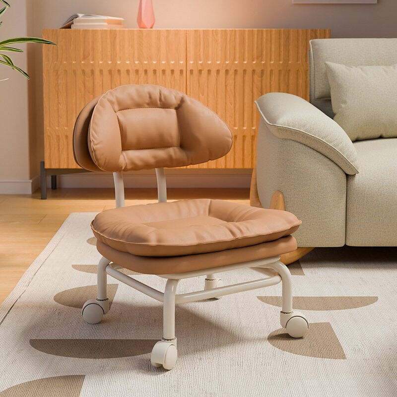 万向轮小凳子滑轮矮凳儿童板凳家用换鞋凳移动沙发凳护腰靠背椅子