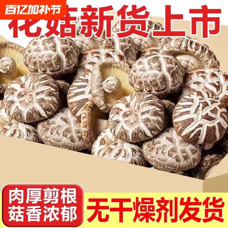 随州特产农家椴木出口特级餐饮商用肉厚鲜香煲汤送礼椴木茶花菇