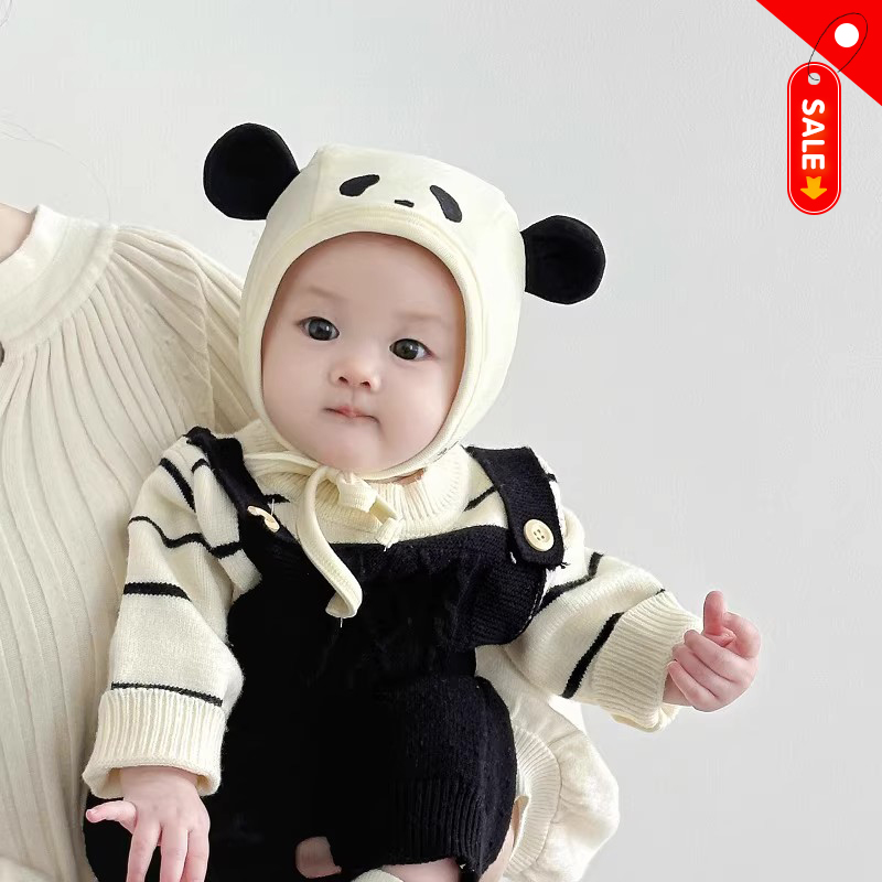 婴儿帽子宝宝秋冬款小月龄可爱护耳帽冬季新生男女保暖包头帽防风