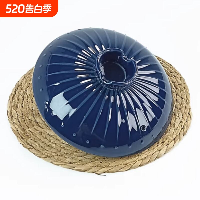 深蓝色陶瓷砂锅盖子单盖瓦罐通用配件汤煲家用炫彩系列炖锅土锅盖