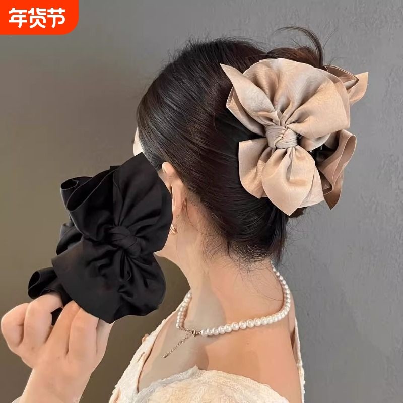 法式气质蝴蝶结抓夹发卡2026新款高级感后脑勺饱满显发量发夹头饰