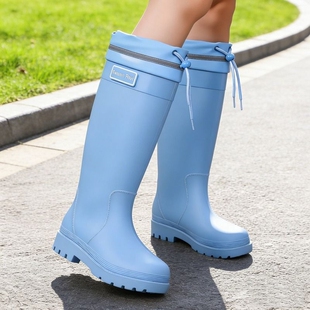 特高筒雨鞋女款水鞋时尚外穿防水加绒保暖成人雨林徒步防滑胶雨靴