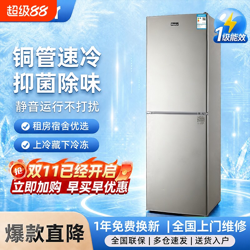 Hoicr一级能效两门冰箱冷冻图片