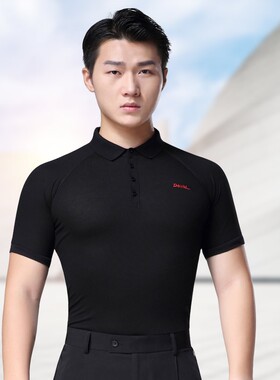 品牌摩登舞练功服男士拉丁舞上衣