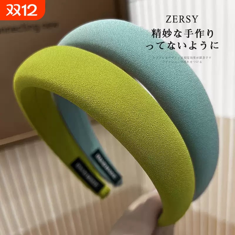 高颅顶发箍2025年网红新款法式复古秋冬宽边海绵头箍洗脸发卡头饰