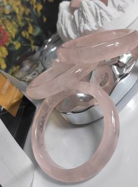 天然高冰粉水晶手镯女粉晶玉镯冰粉肉粉果冻粉晶手镯送礼