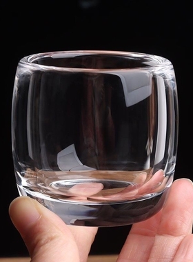 新款水晶玻璃扳指杯水杯高档杯主人茶杯轻奢杯子二两白酒杯高级感