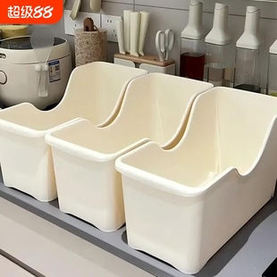 储物盒整理盒杂物收纳置物架橱柜窄长型 厨房锅具桌面收纳盒抽拉式