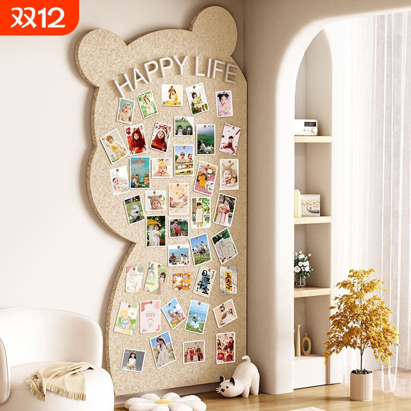 羊毛毡创意墙贴装饰可爱熊造型