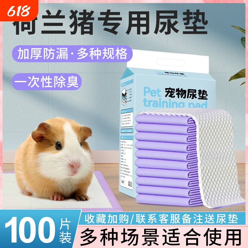 荷兰猪尿垫龙猫豚鼠护理尿不湿加厚吸水笼子窝除臭垫料荷兰猪用品