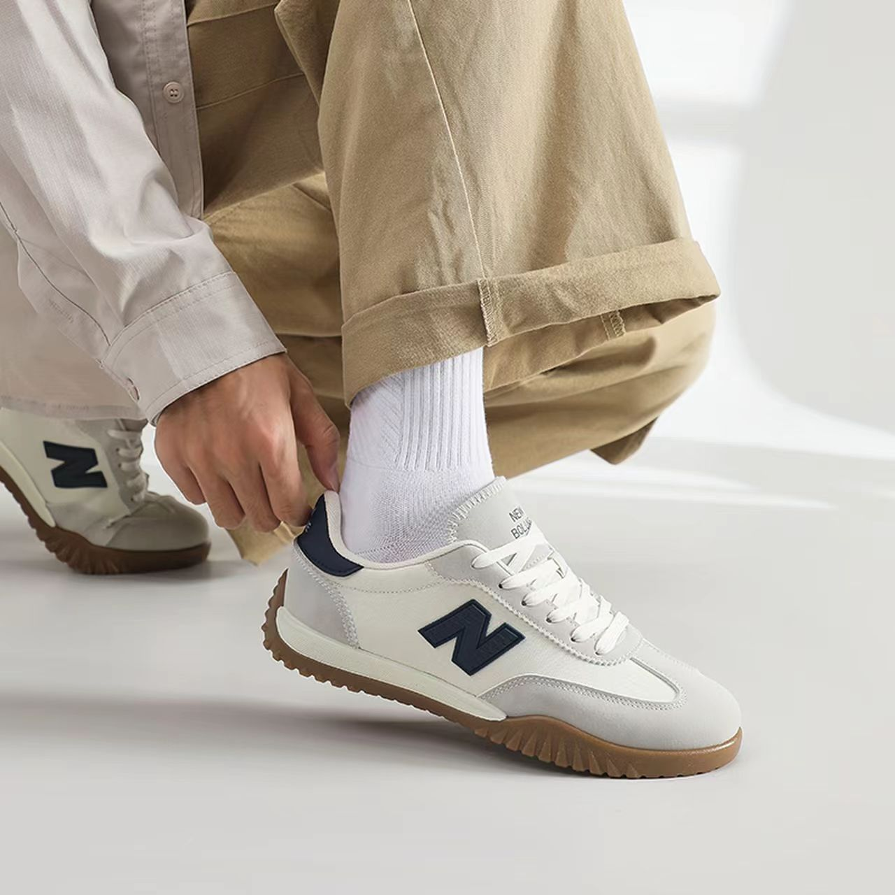 NEW BOLUNE/新百伦运动鞋男款时尚休闲板鞋轻便情侣德训鞋高颜值