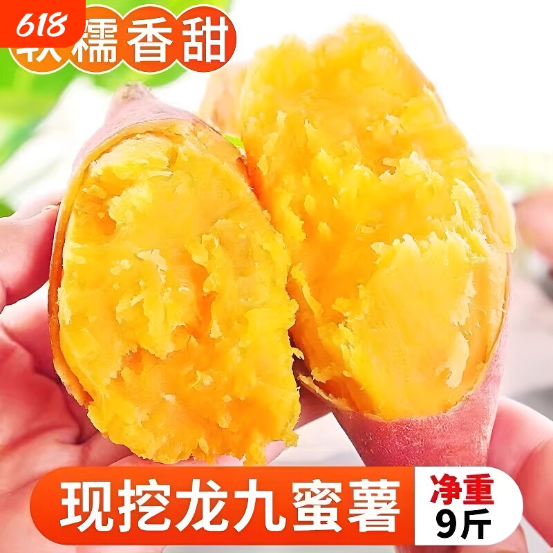 河南新鲜现挖黄心龙九红薯软糯香甜营养丰富农家手工优质红薯