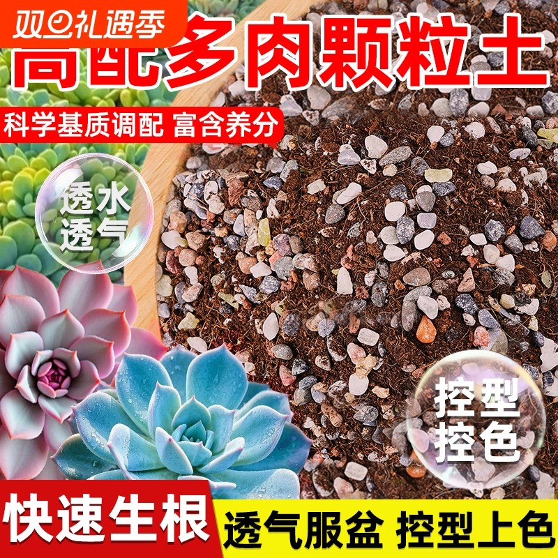 多肉颗粒土专用营养土壤种植土泥炭土叶插铺面纯颗粒老桩小苗花土