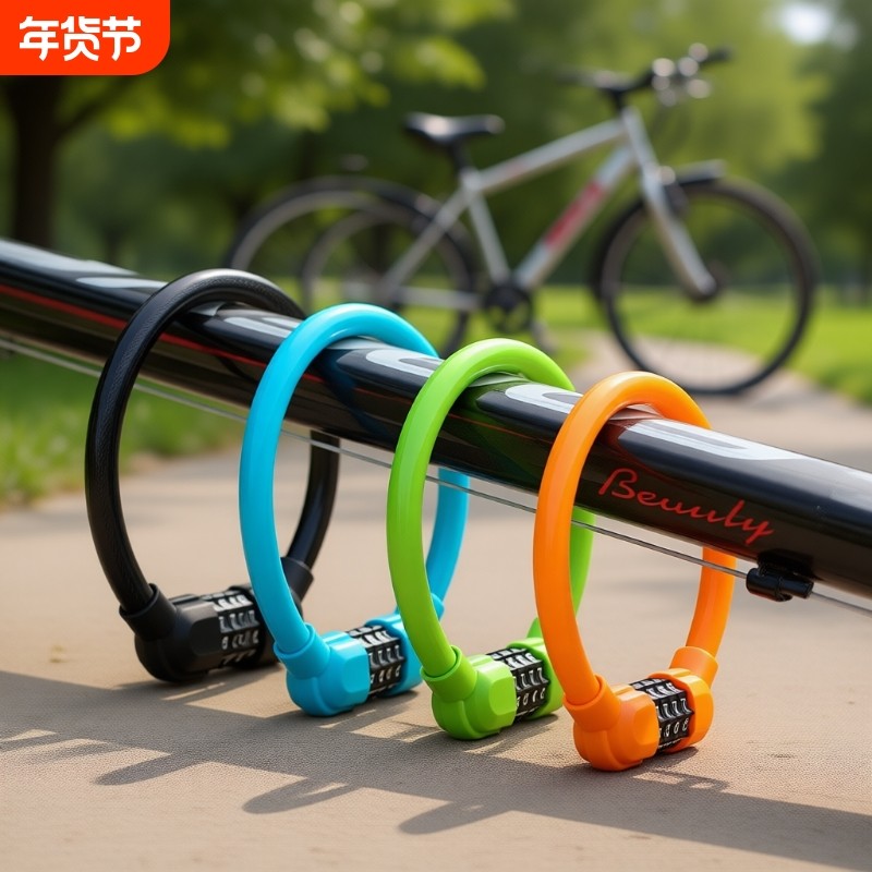 自行车专用防盗锁密码锁电动车锁单车锁便携儿童山地车锁防偷神器,自行车/骑行装备/零配件,自行车锁,淘宝优惠券,粉丝福利购,淘宝优惠卷