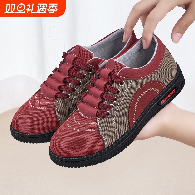 老北京布鞋女夏季新款防滑软底工作舒适久站不累脚透气妈妈单鞋子