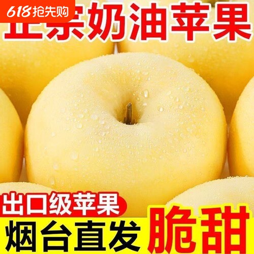 烟台黄金奶油苹果宝宝孕妇果脆甜