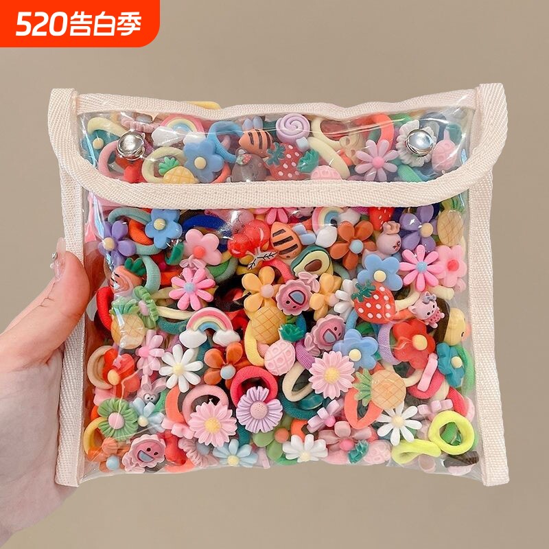 儿童皮筋不伤发小号头绳女童可爱发圈扎头高弹力耐用宝宝发绳头饰