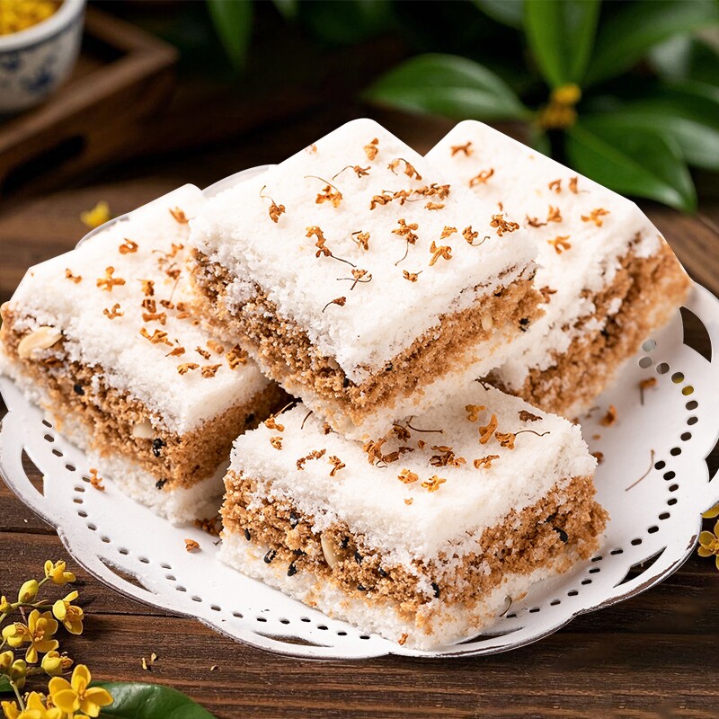 温州特产手工老式传统桂花糕点心零食品正宗千人糕小米糕糯米软糯