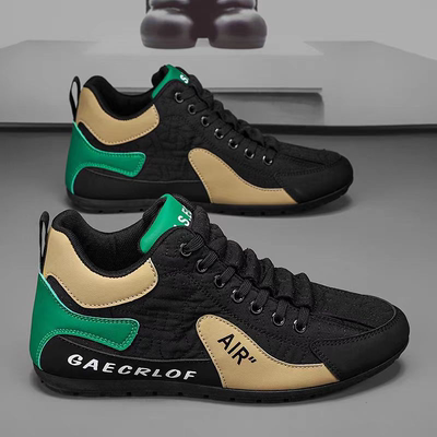 高帮男鞋2025新款秋季学生百搭运动休闲户外旅游男士厚底阿甘潮鞋