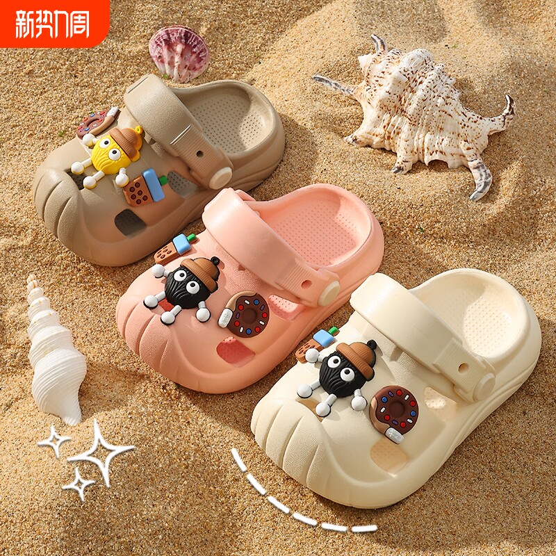 小外穿包头透气两穿花园鞋夏季男童舒适防滑可爱卡通洞洞拖鞋学步