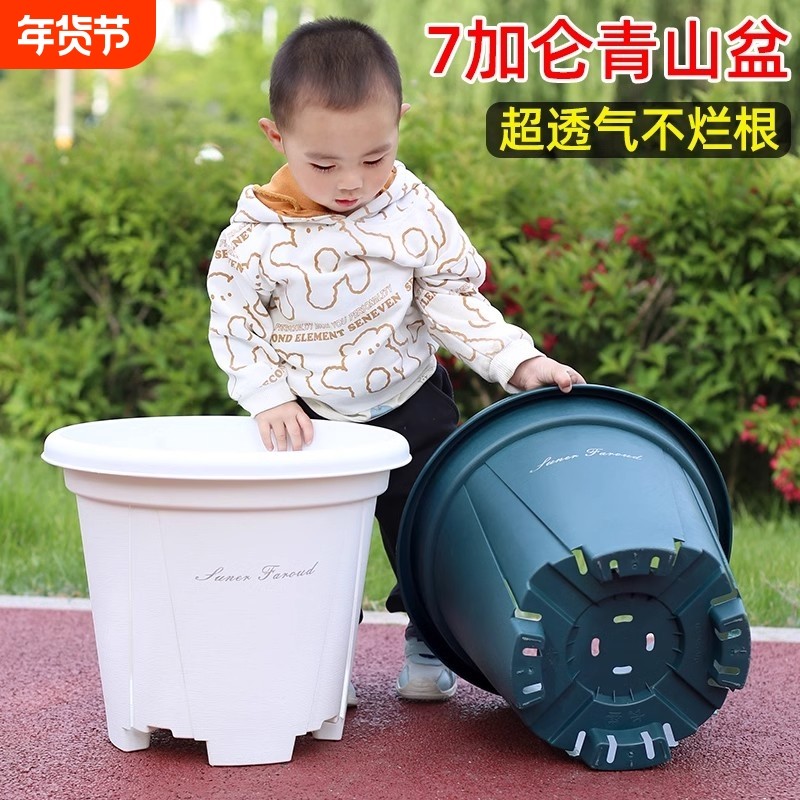 透气耐用塑料大花盆加厚40cm口径青山控根盆庭院月季铁线莲果树盆,鲜花速递/花卉仿真/绿植园艺,花盆,淘宝优惠券,粉丝福利购,淘宝优惠卷