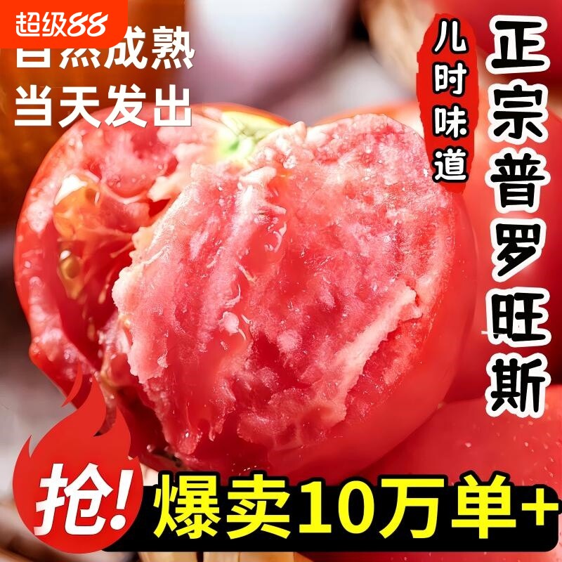 陕西泾阳正宗普罗旺斯西红柿当季自然熟沙瓤孕妇水果新鲜现摘包邮
