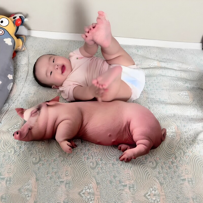 仿真小猪小香猪抱枕玩偶毛绒玩具猪猪睡觉夹腿靠枕靠垫趴趴枕头女