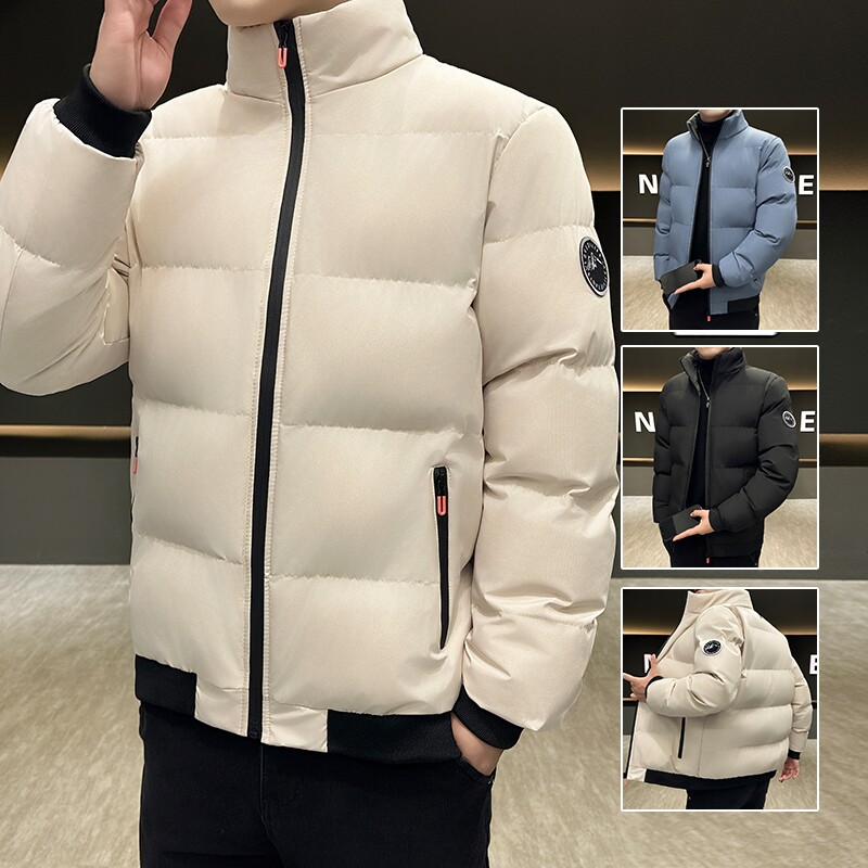 冬季新款保暖棉衣男士加绒加厚休闲宽松上衣大码立领棉服棉袄外套
