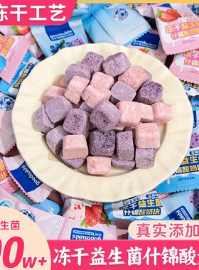 冻干酸奶块益生菌什锦草莓蓝莓网红解馋零食休闲小吃新鲜小包装