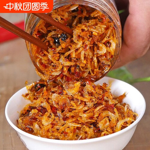 鲜虾拌饭拌面酱香辣虾米下饭菜