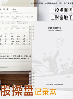 A5便携股票交易记录本股市投资日记本炒股复盘笔记本股市基金操盘