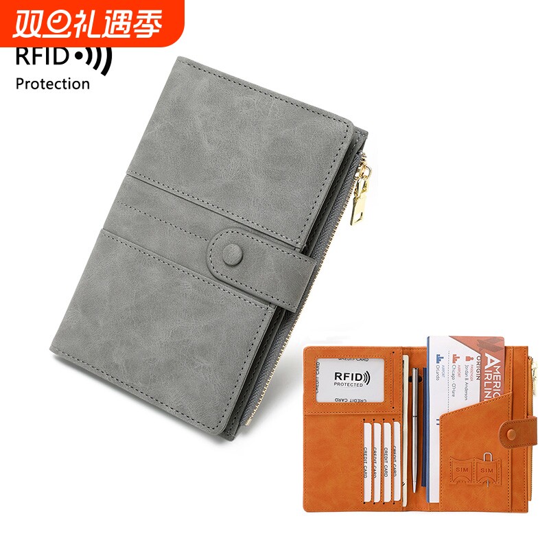 出国护照收纳包保护套防盗刷银包票夹多功能旅行passport防盗卡包