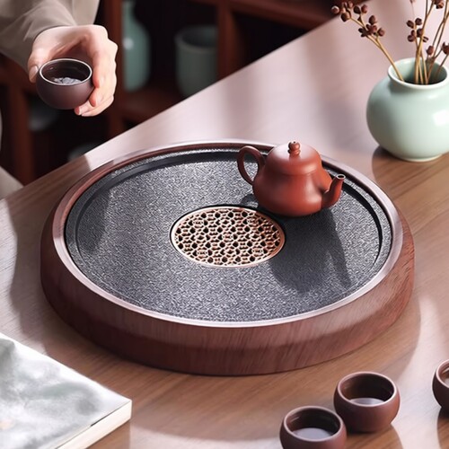 圆形茶盘小型家用2025新款干泡台