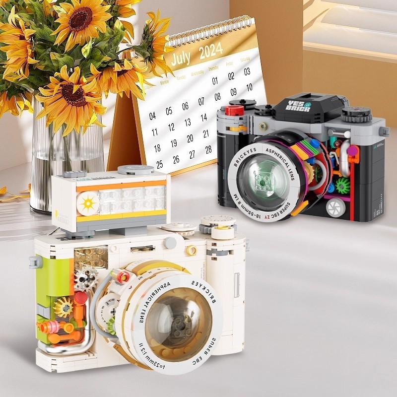 兼容乐高相机积木经典复古老式照胶卷相机拼装玩具男女孩生日礼物