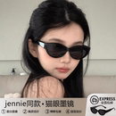 墨镜女猫眼小框gm眼镜偏光2025新款 jennie同款 防紫外线太阳镜圆脸