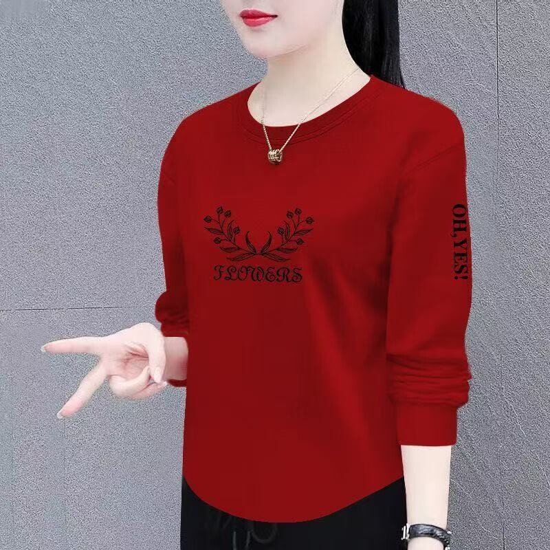 清仓捡漏专柜撤回100%纯棉长袖卫衣女百搭设计感别致大码圆领上衣