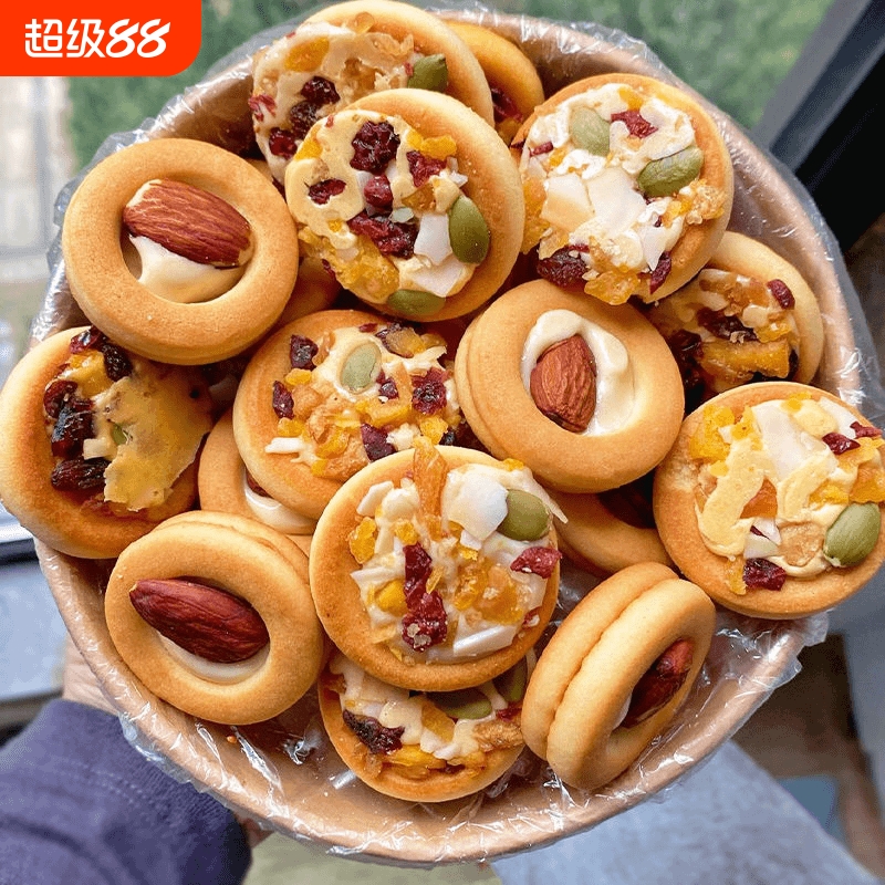 夹心饼干披萨小圆饼拉丝饼干