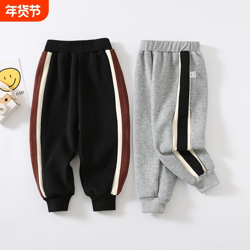 男童运动裤秋冬新款童装宝宝加绒加厚保暖长裤复合一儿童卫裤裤子,童装/婴儿装/亲子装,裤子,淘宝优惠券,粉丝福利购,淘宝优惠卷