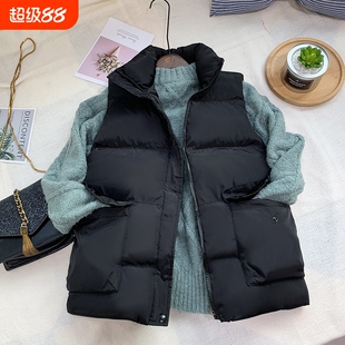 短款羽绒棉马甲女2025秋冬韩版宽松学生加厚休闲马夹面包服外套潮