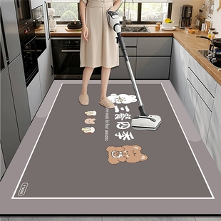 硅藻泥厨房地垫防滑防油吸水垫脚垫家用可擦地毯吸油速干地板耐脏