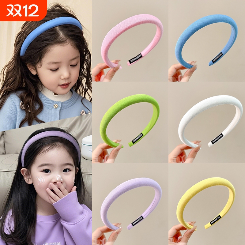 女儿童彩色碎发发箍2025新款高颅顶压发头箍发饰小女孩不勒头发卡