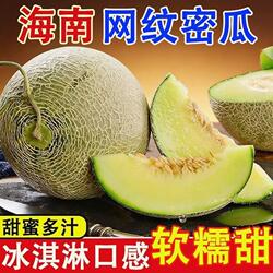 海南网纹蜜瓜新鲜冰淇淋哈密瓜当季新鲜水果甜瓜海阳静冈蜜瓜包邮
