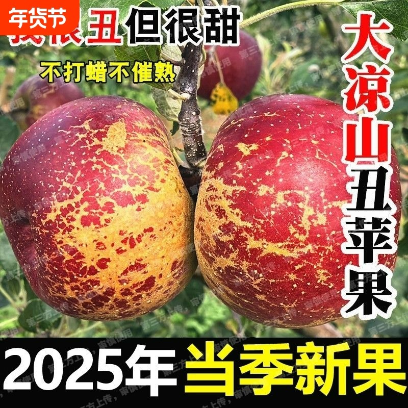 苹果水果丑苹果新鲜盐源大凉山冰糖心孕妇包邮四川红富士年货节,水产肉类/新鲜蔬果/熟食,苹果,淘宝优惠券,粉丝福利购,淘宝优惠卷