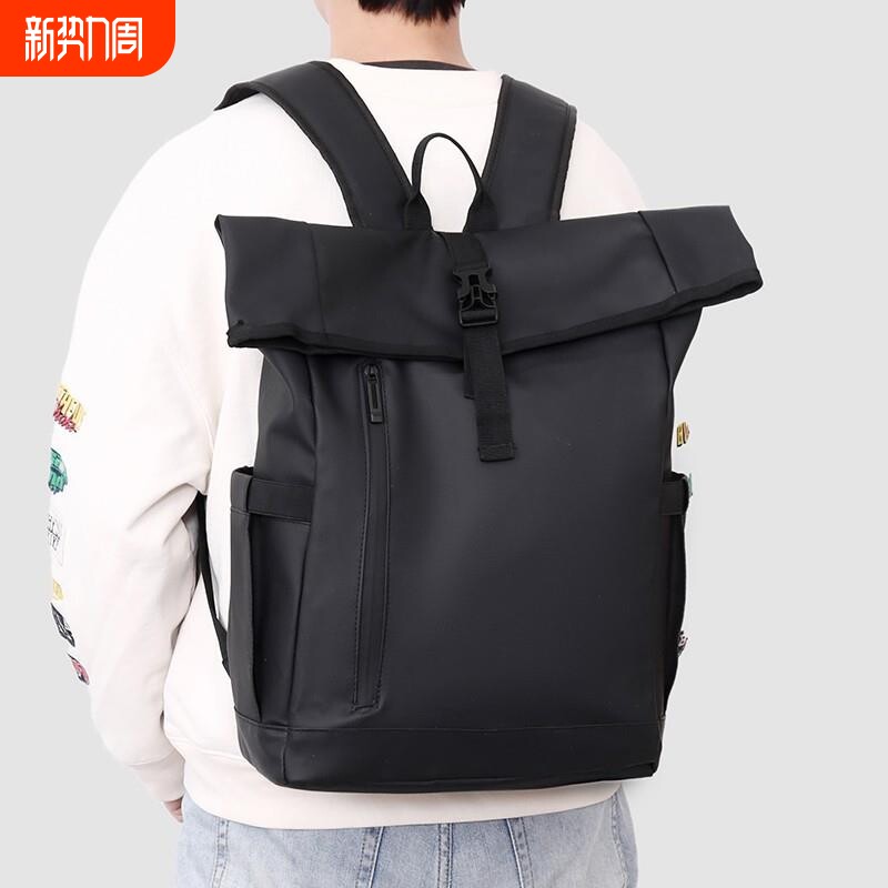 2026男士双肩包大容量高级感背包女旅游包帆布黑色尼龙健身防水