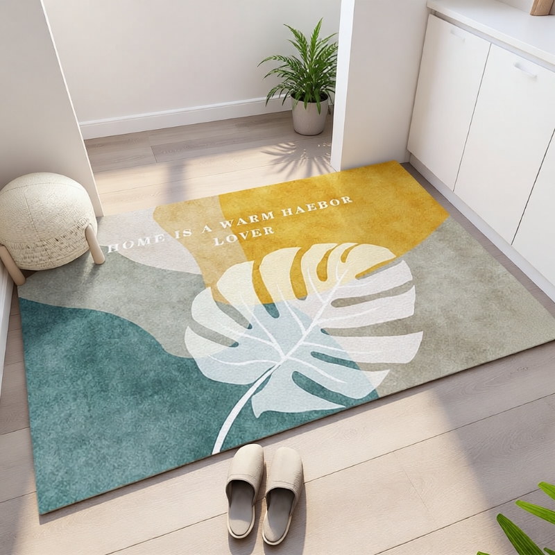 入户门地垫高端进门脚垫耐脏pvc皮革免洗可擦可裁剪防滑门口地毯