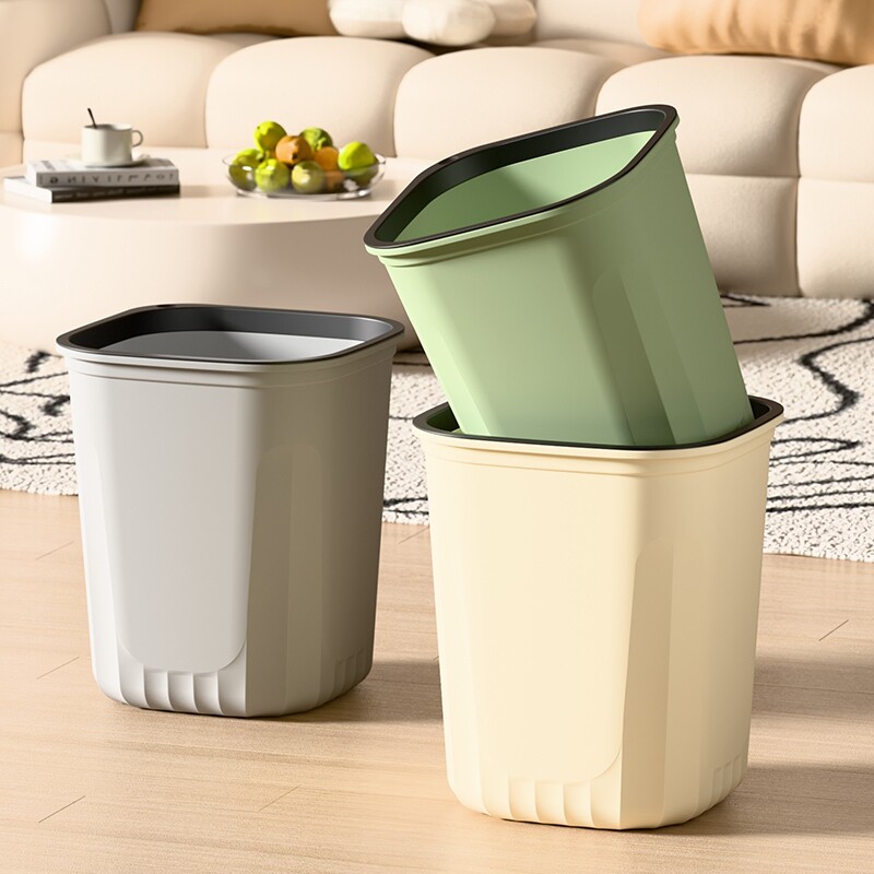 垃圾桶家用轻奢大容量加厚无盖带压圈卧室网红ins卫生间客厅厨房