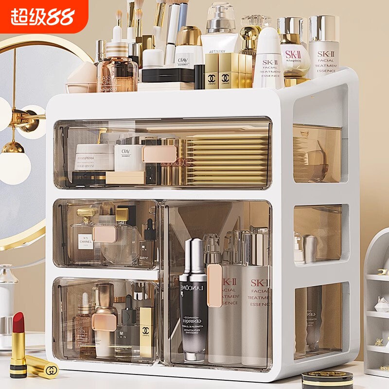 化妆品收纳盒梳妆台置物架桌面高级感卫生间洗漱台整理柜抽屉多层