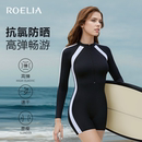 泳装 长袖 短袖 连体泳装 专业保守连体防晒泳装 运动游泳衣女士款 套装