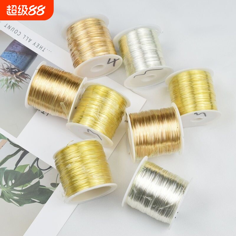 大卷保色铜丝大卷发簪材料发饰配件古风不褪色抗氧化手工绕线材料