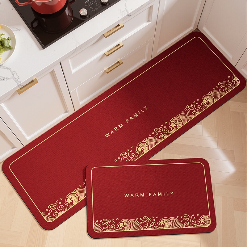 厨房防滑防油地垫硅藻泥高端长条